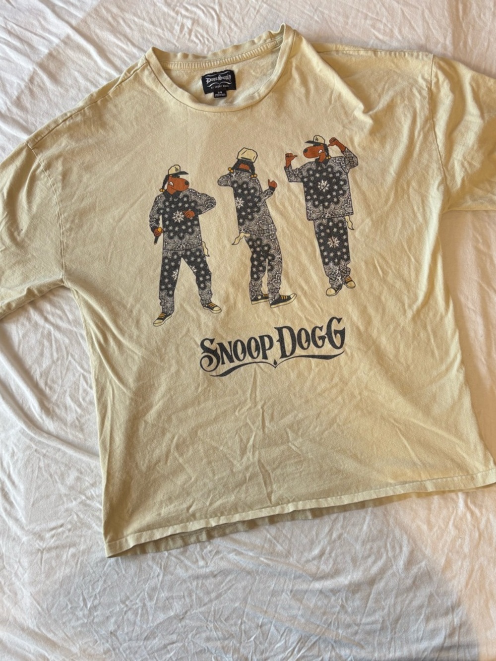 Dogg Supply by Snoop Dogg Dog Men’s Size Large Short Sleeve Shirt Beige